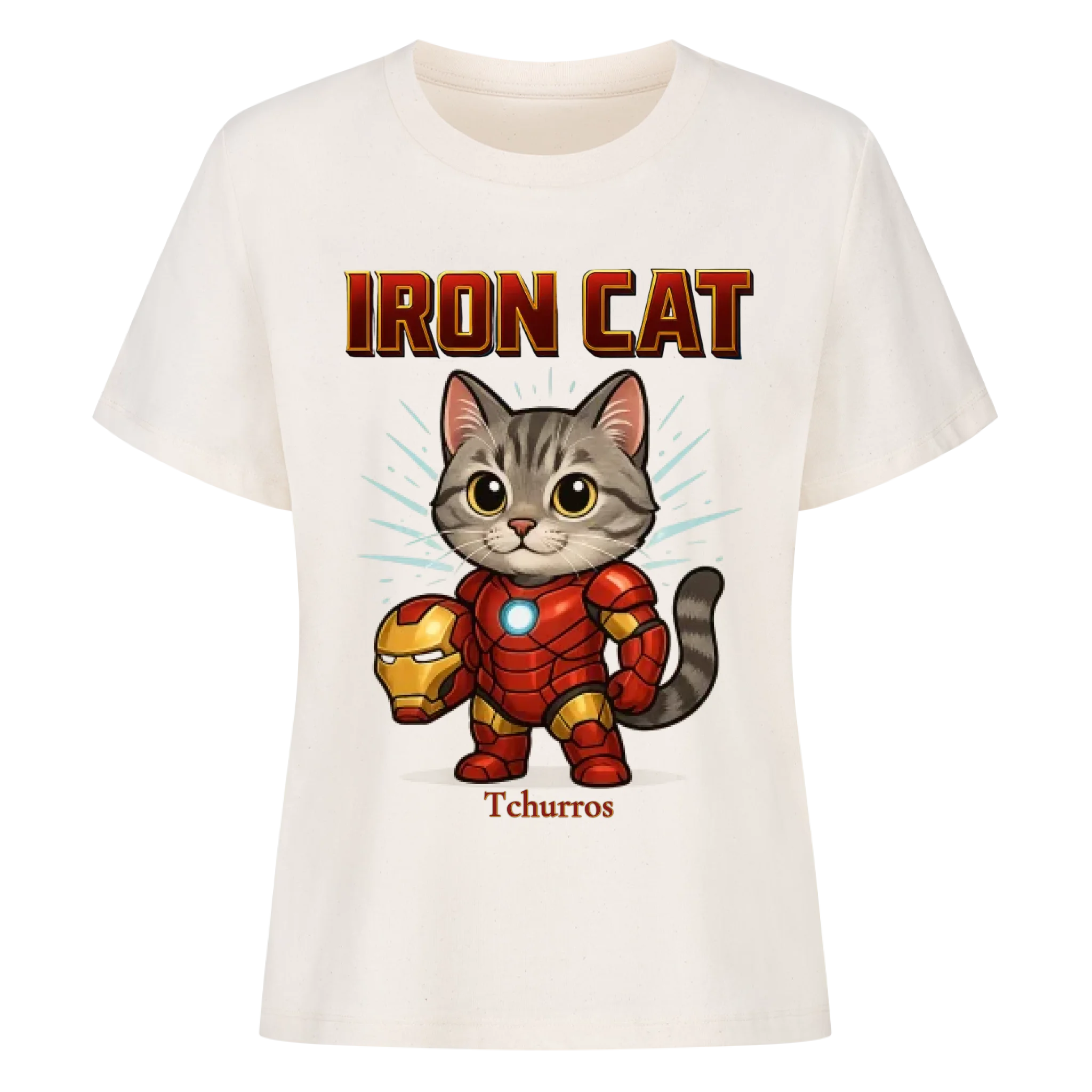 Cute Iron Cat - Katzen - Individuelles Premium T-Shirt
