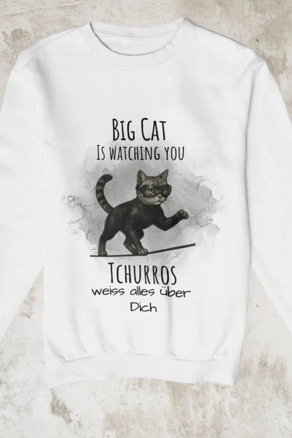 Deine Katze als Spion - Individuelles Premium Sweatshirt (Unisex)