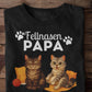 Fellnasen Papa Katze Premium T-Shirt - Eigenes Bild + Name