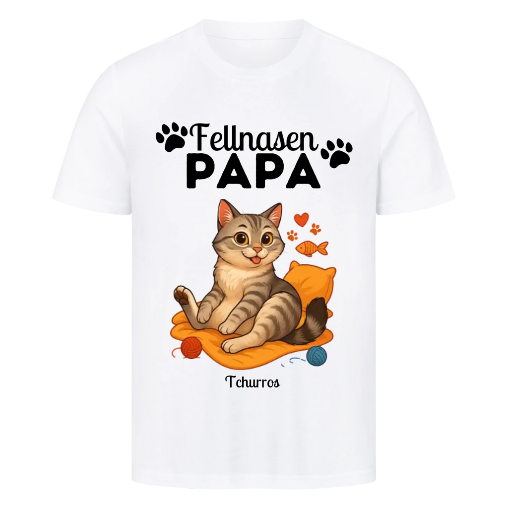 Katzen Fellnasen Papa - Individuelles Premium T-Shirt