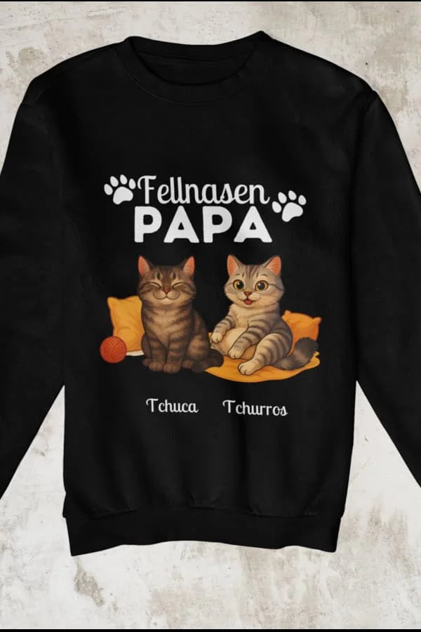 Katzen Fellnasen Papa - Individuelles Premium Sweatshirt