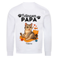 Fellnasen Papa Katze Bio Sweatshirt - Eigenes Bild + Name