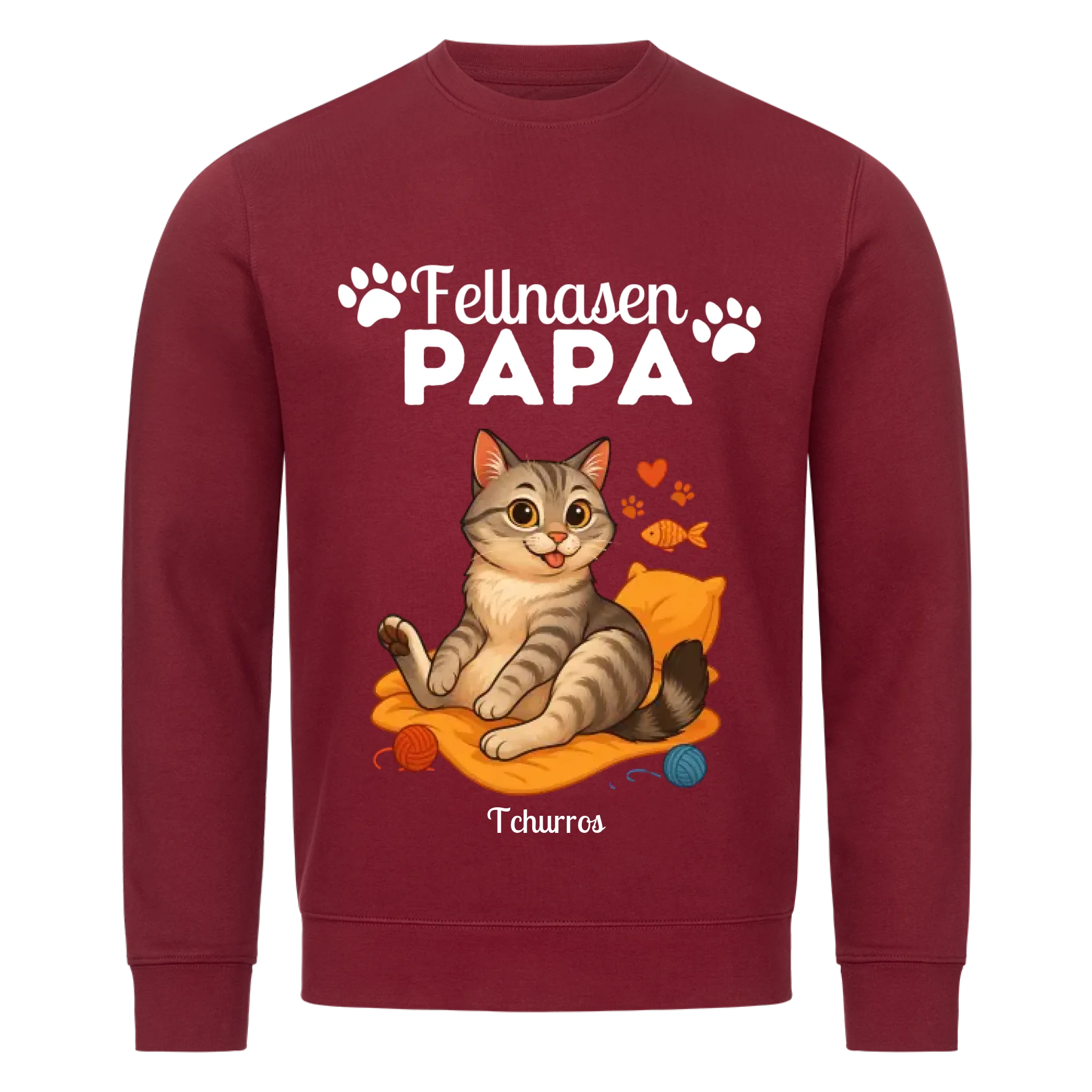 Katzen Fellnasen Papa - Individuelles Premium Sweatshirt
