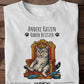 Katze auf Thron T-Shirt  - Eigenes Bild + Name