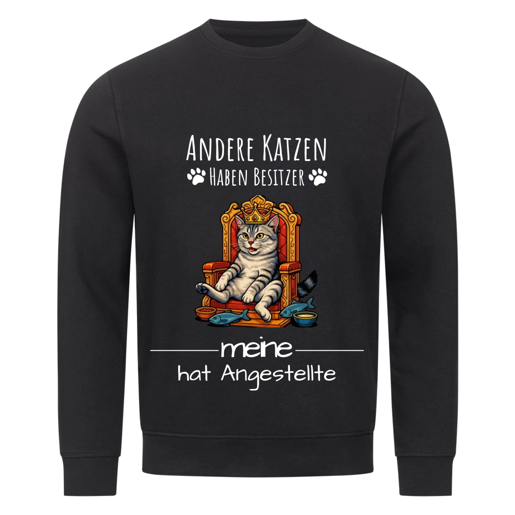 Deine Katze auf Thron - Individuelles Premium Sweatshirt (Unisex)