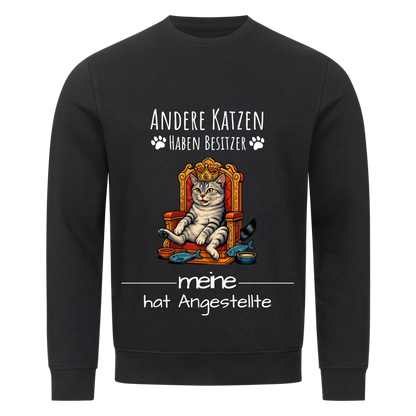 Deine Katze auf Thron Bio Sweatshirt - Eigenes Bild