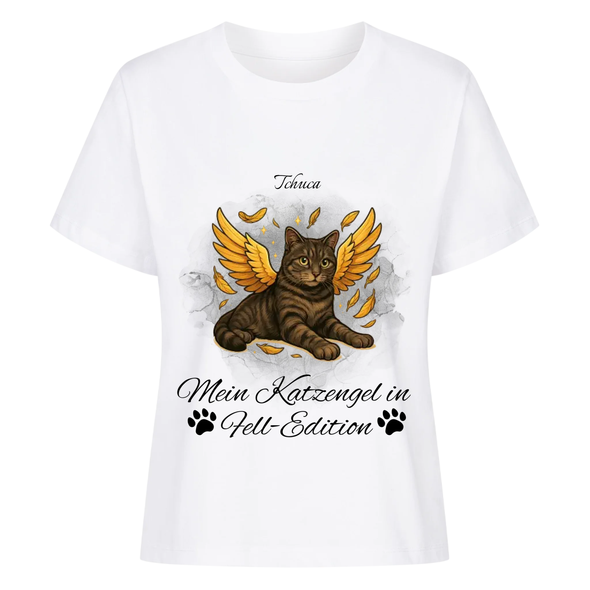 Deine Katze als Engel - Individuelles Premium T-Shirt