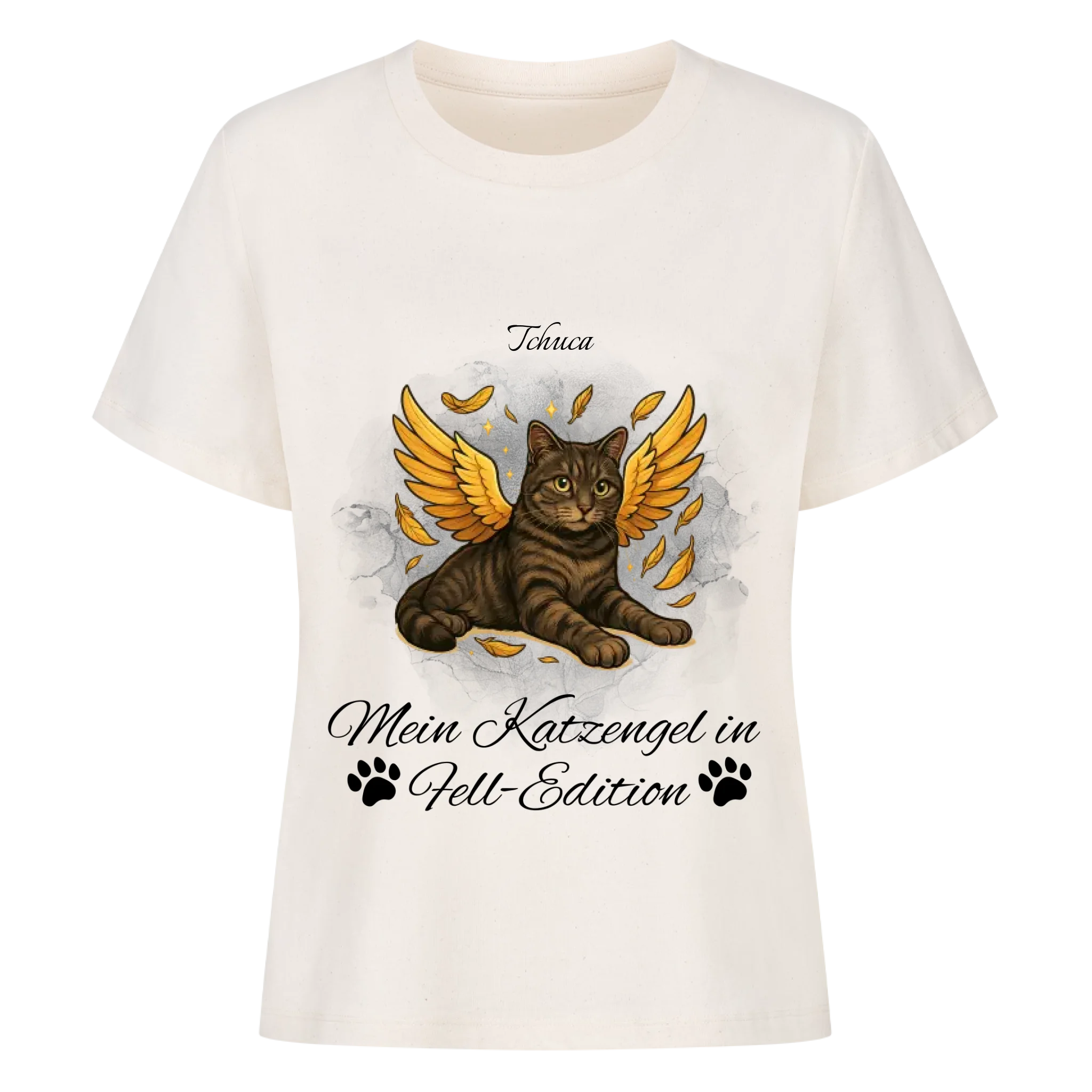 Deine Katze als Engel - Individuelles Premium T-Shirt
