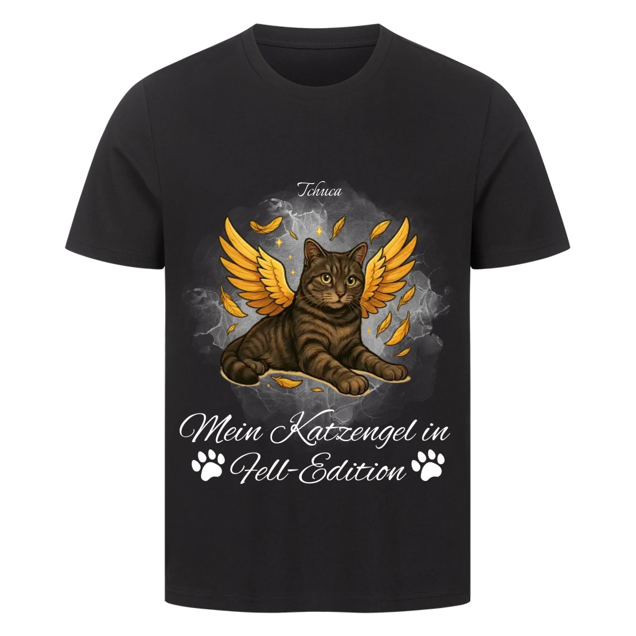 Deine Katze als Engel - Individuelles Premium T-Shirt