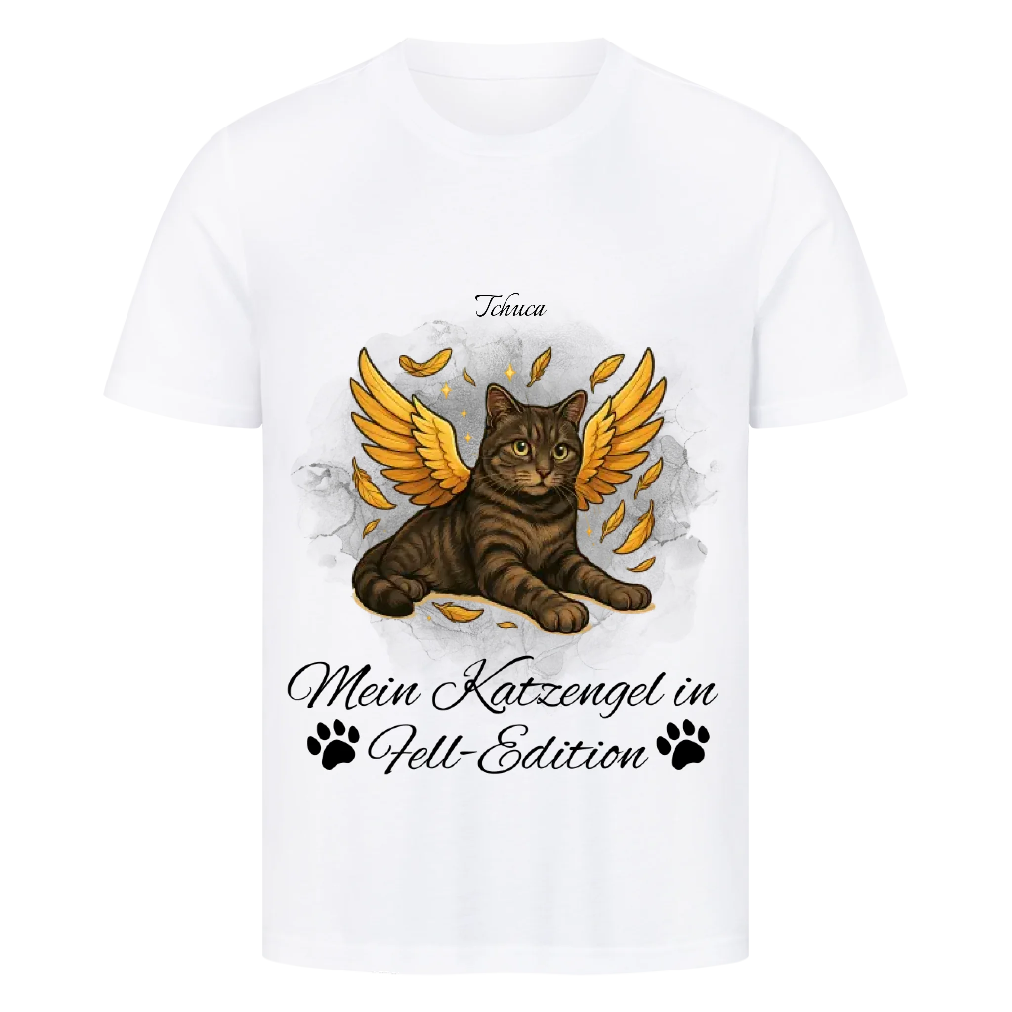 Deine Katze als Engel - Individuelles Premium T-Shirt