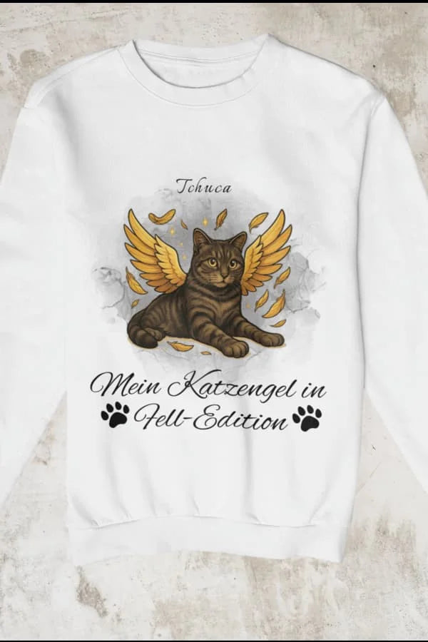 Deine Katze als Engel - Individuelles Premium Sweatshirt (Unisex)