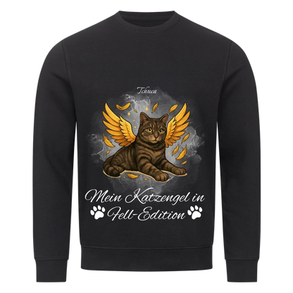 Engel Katze Sweatshirt - Eigenes Bild + Name