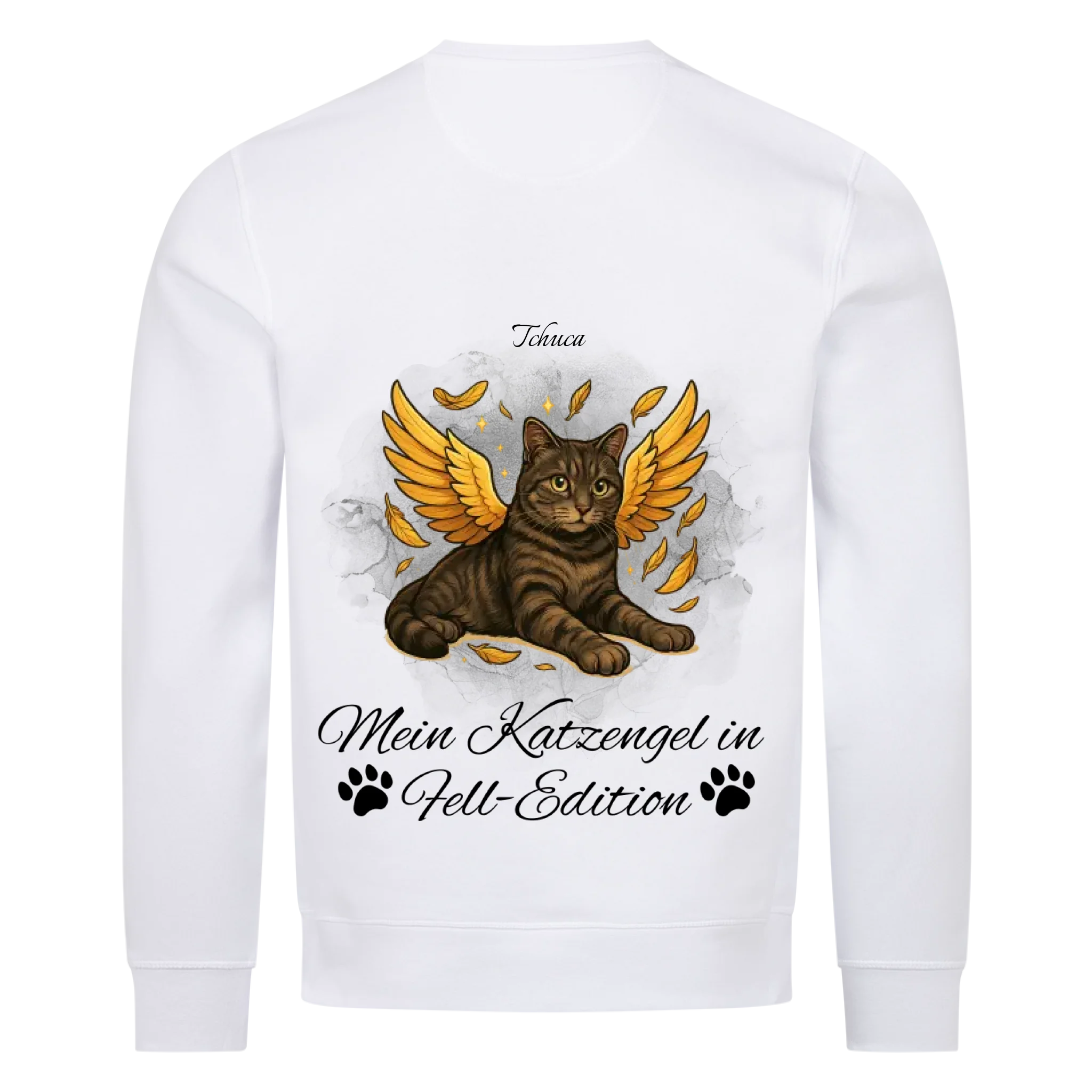 Deine Katze als Engel - Individuelles Premium Sweatshirt (Unisex)