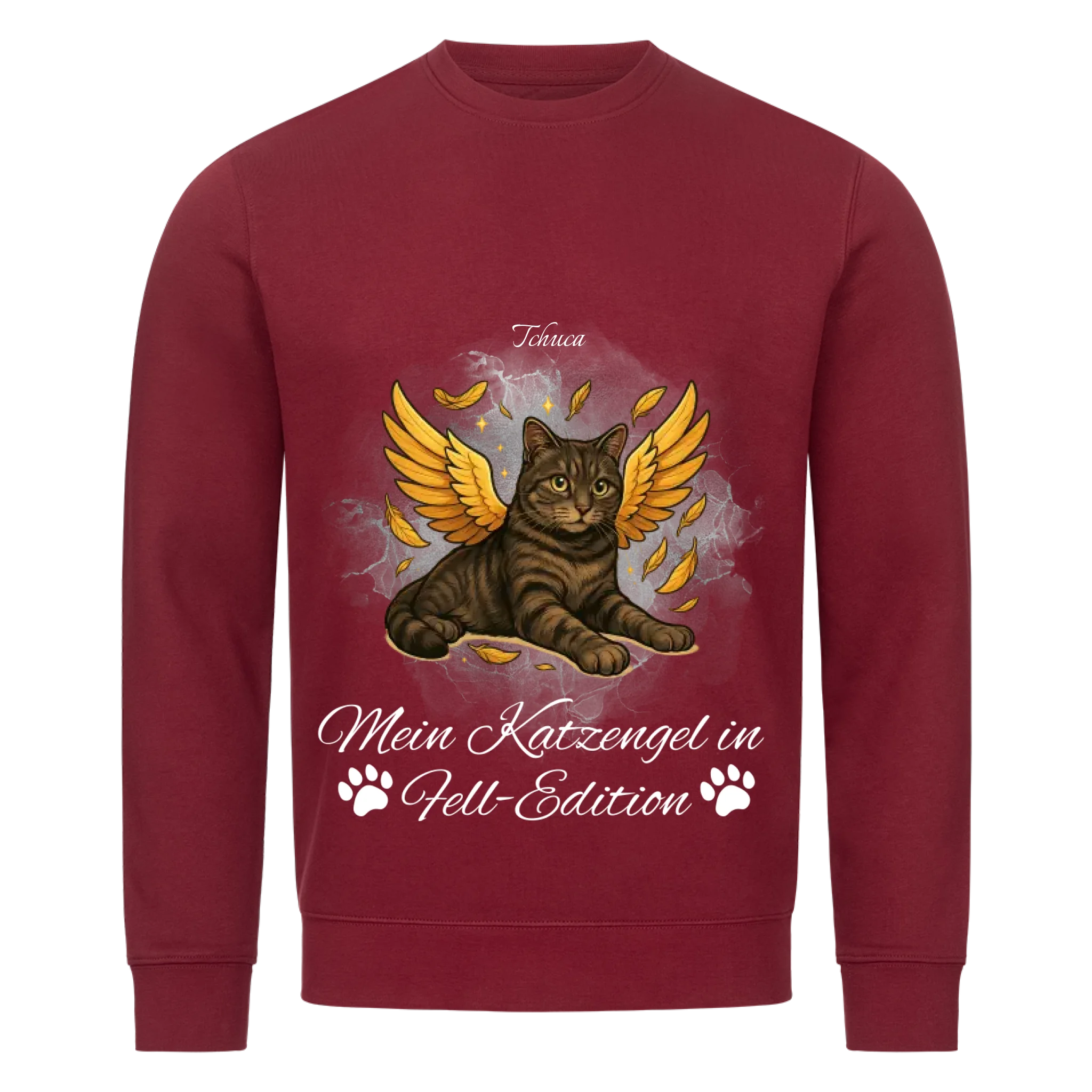 Deine Katze als Engel - Individuelles Premium Sweatshirt (Unisex)