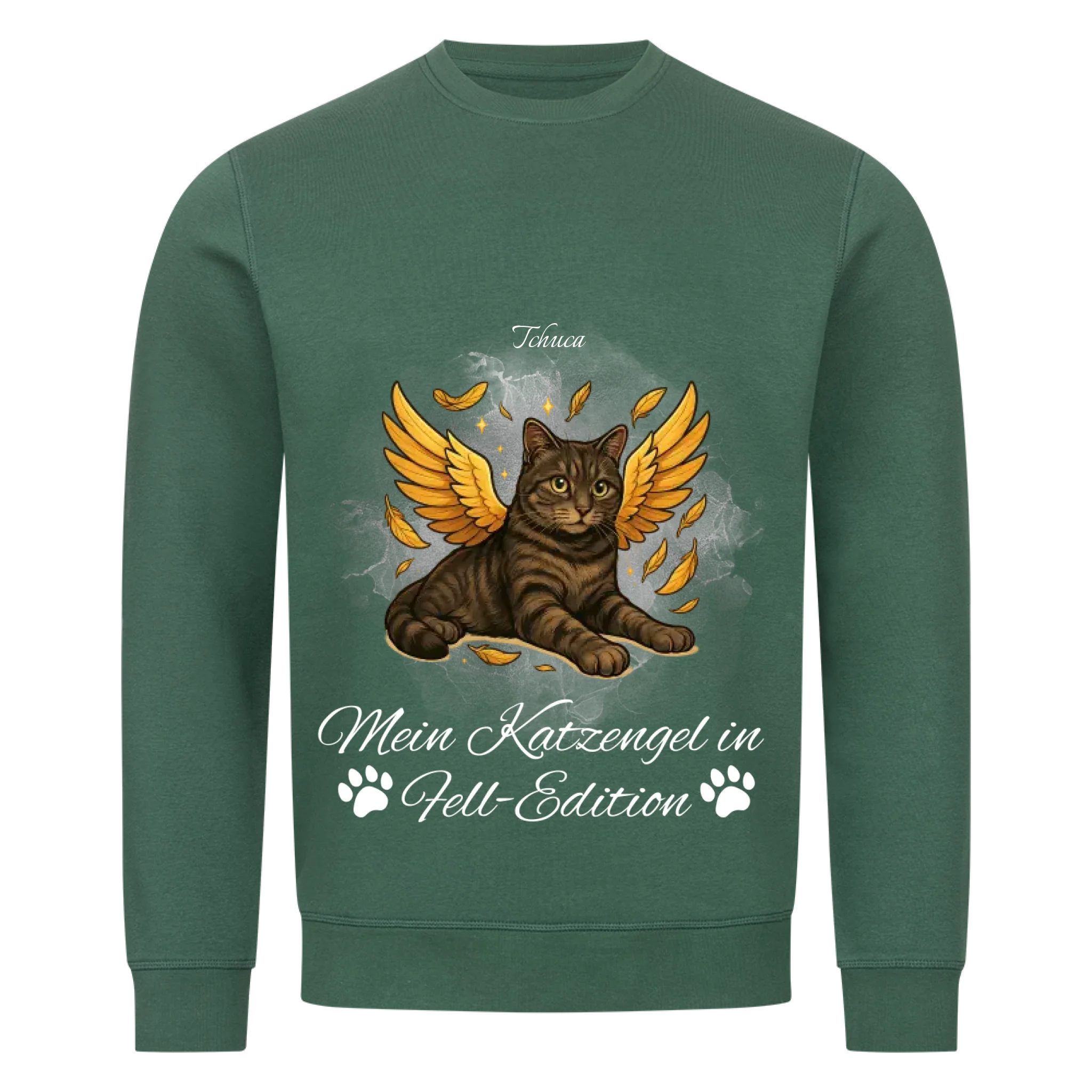 Deine Katze als Engel - Individuelles Premium Sweatshirt (Unisex)
