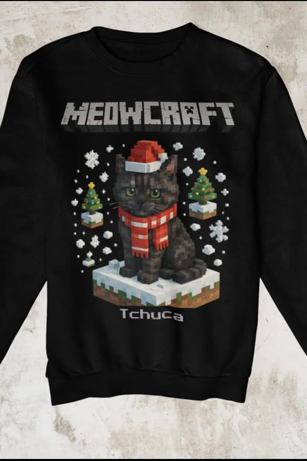 Meowcraft Winter Edition - Katzen - Individuelles Premium Sweatshirt (Unisex)