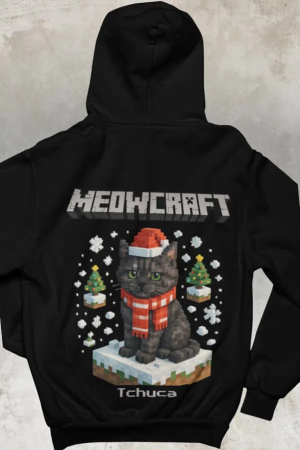 Meowcraft Winter Edition - Katzen - Individuelles Premium Hoodie (Unisex)