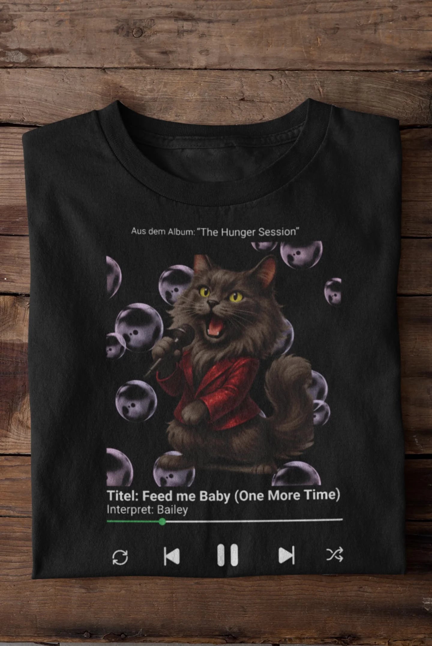 Miau Star - Katze Live on Stage - Individuelles Premium T-Shirt