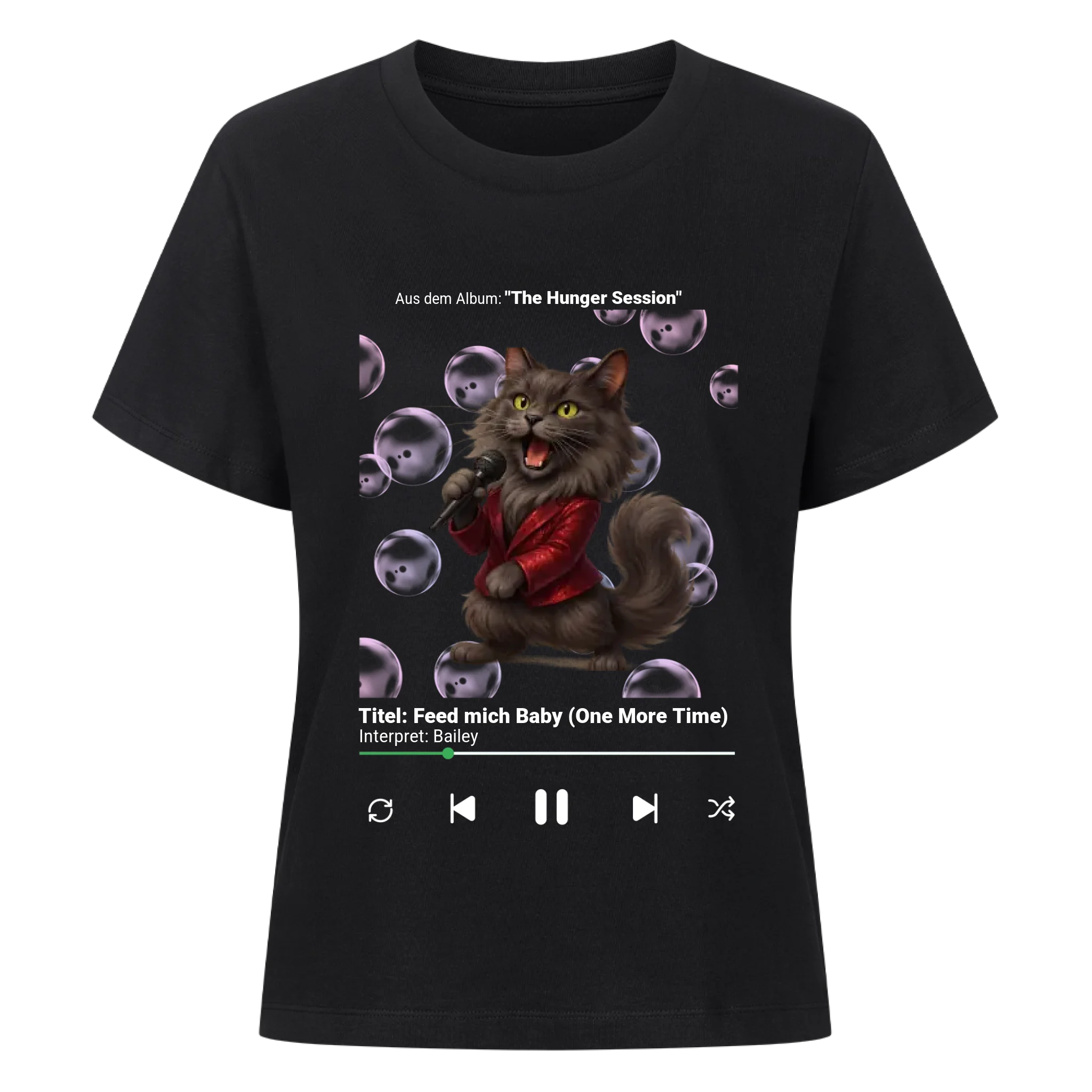Miau Star - Katze Live on Stage - Individuelles Premium T-Shirt