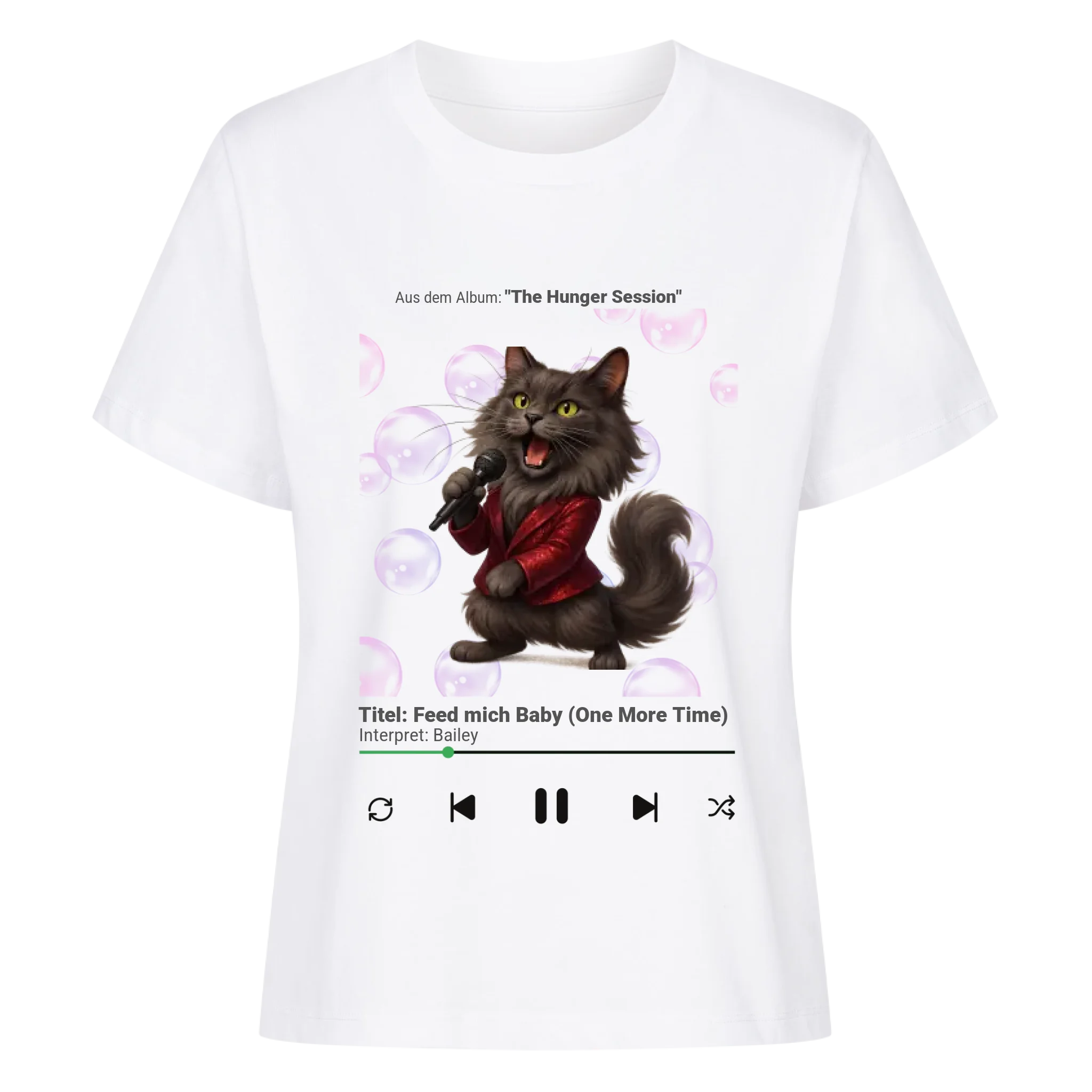 Miau Star - Katze Live on Stage - Individuelles Premium T-Shirt