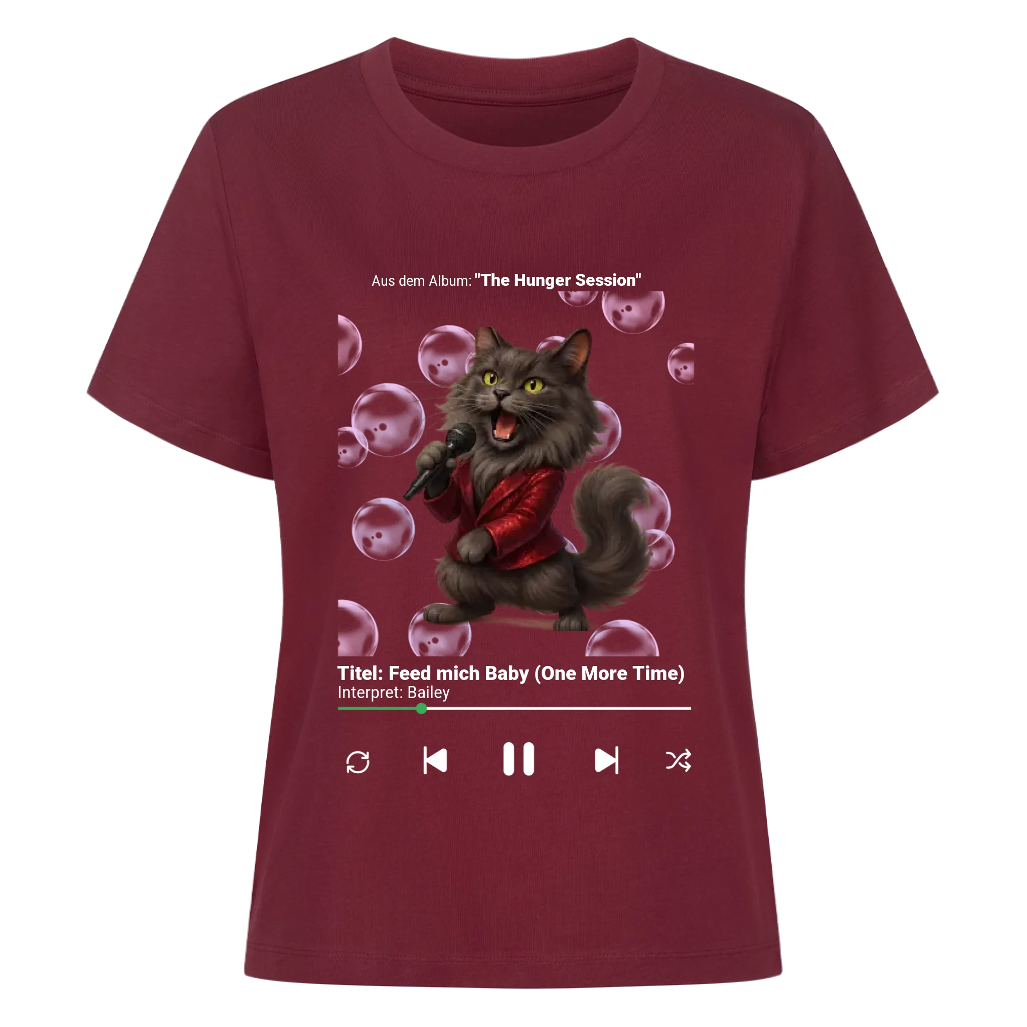 Miau Star - Katze Live on Stage - Individuelles Premium T-Shirt