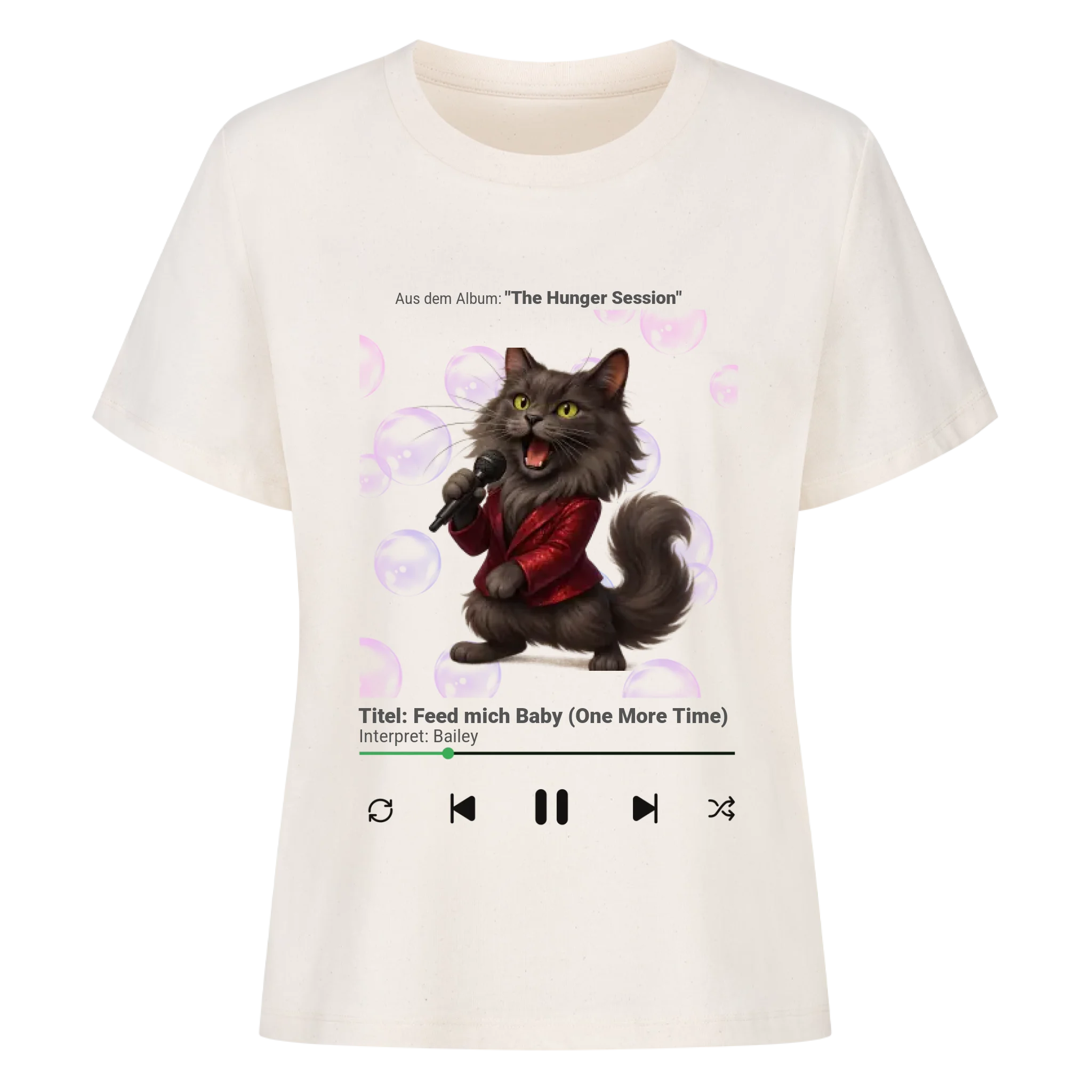 Miau Star - Katze Live on Stage - Individuelles Premium T-Shirt
