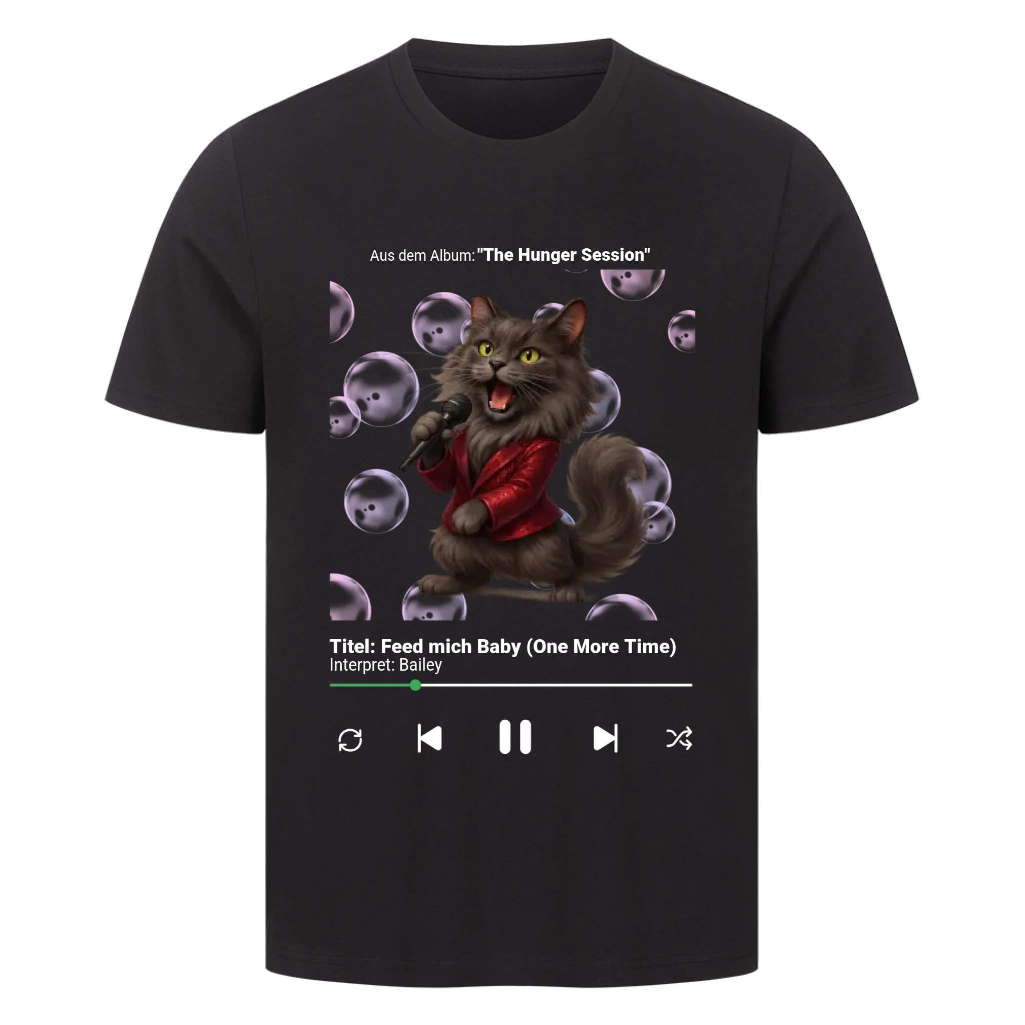 Miau Star - Katze Live on Stage - Individuelles Premium T-Shirt