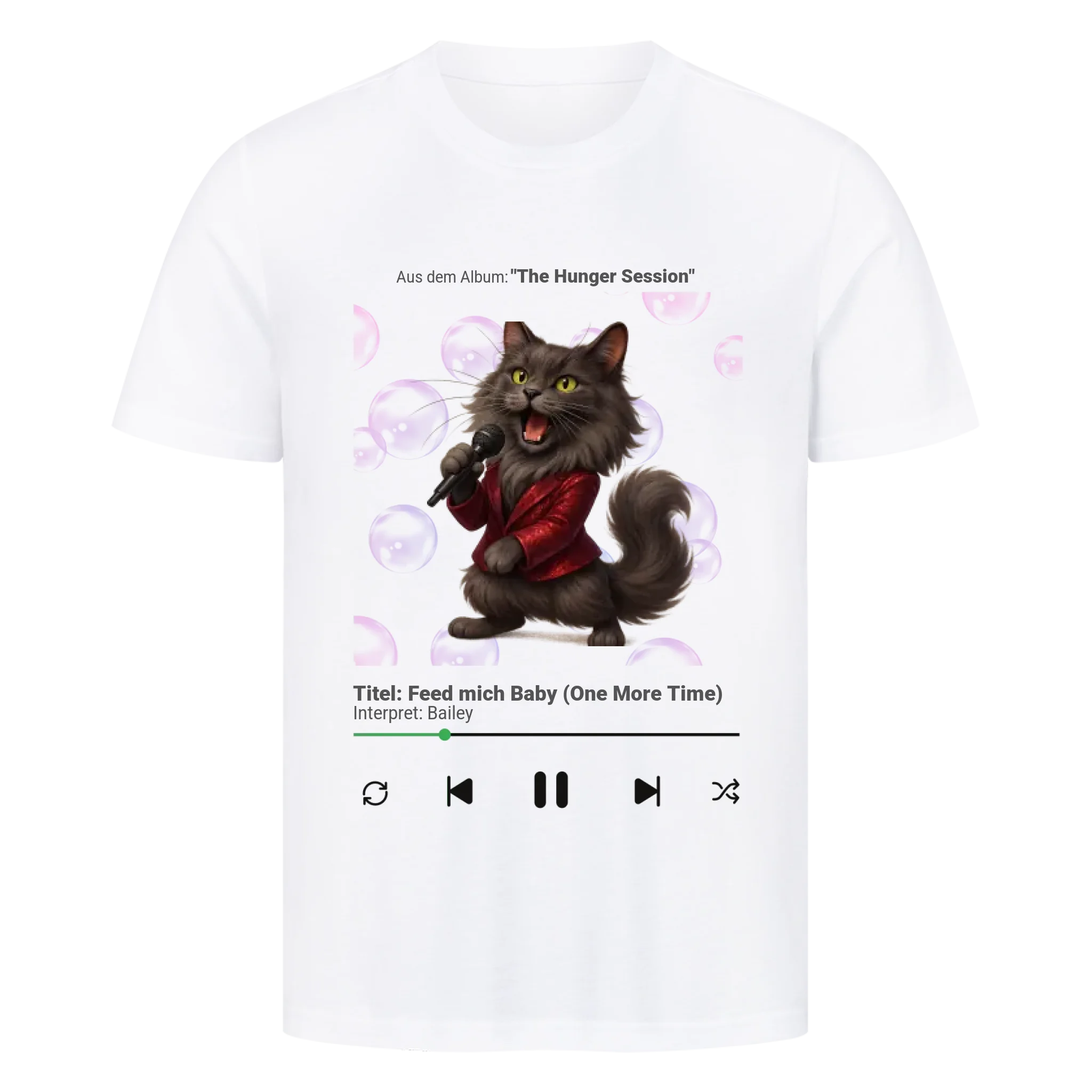 Miau Star - Katze Live on Stage - Individuelles Premium T-Shirt