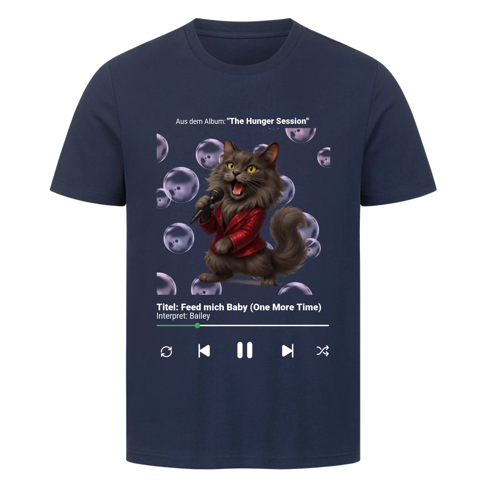 Miau Star - Katze Live on Stage - Individuelles Premium T-Shirt