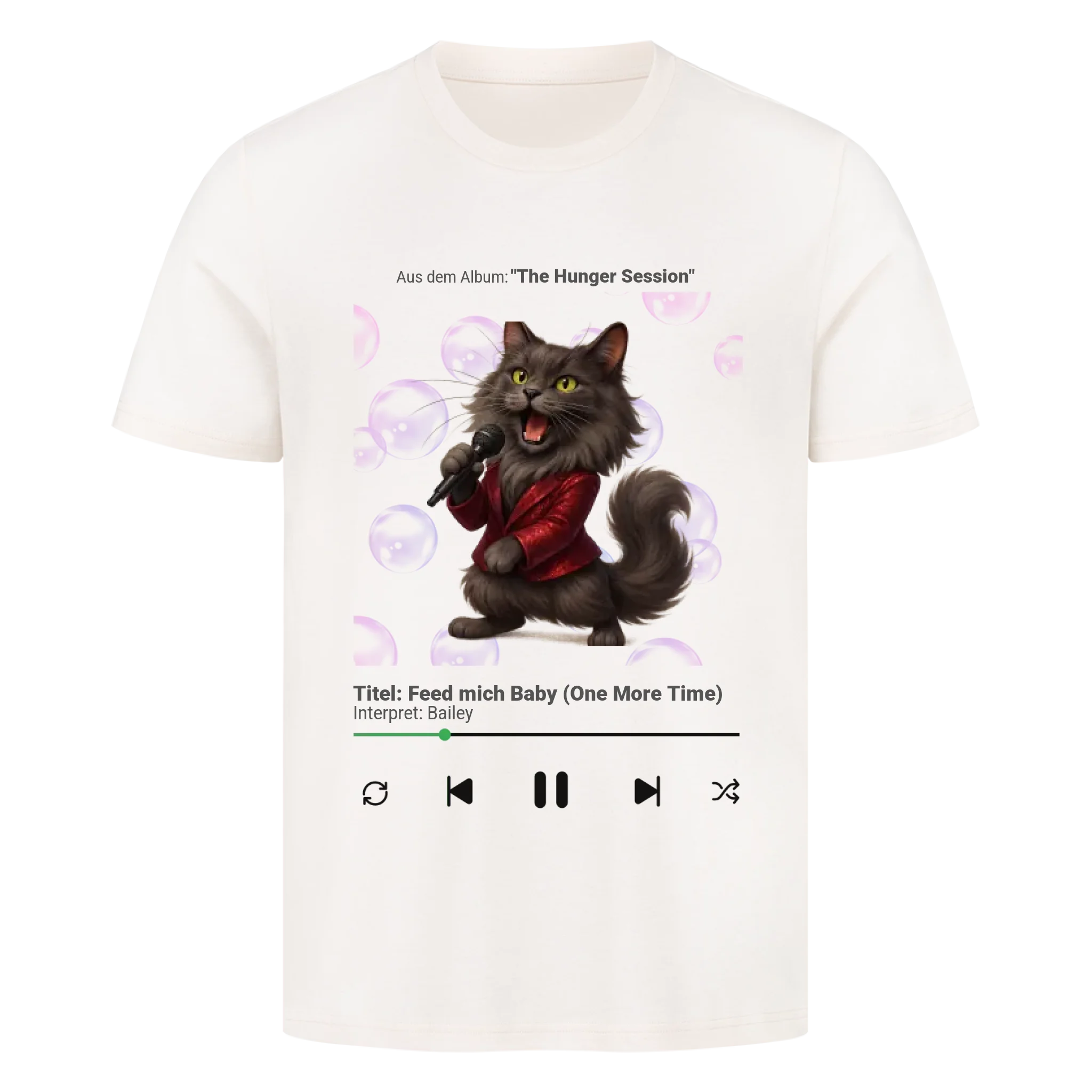 Miau Star - Katze Live on Stage - Individuelles Premium T-Shirt