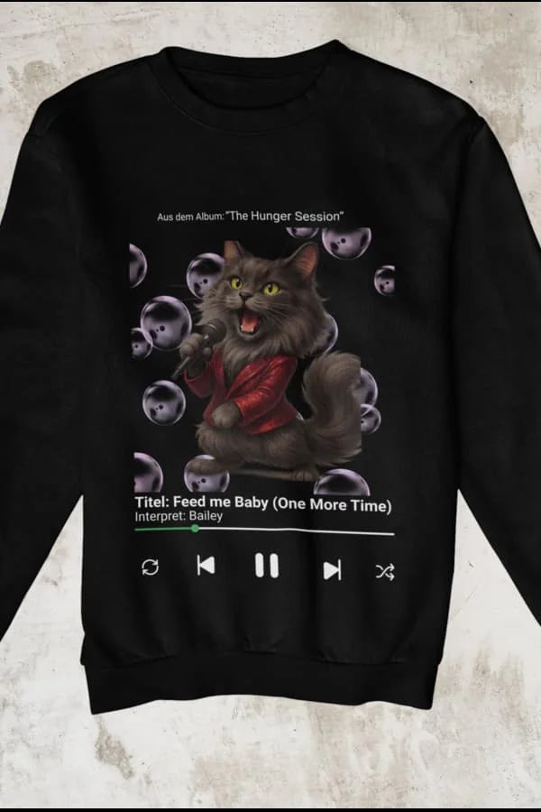 Miau Star - Katze live on Stage - Individuelles Premium Sweatshirt (Unisex)