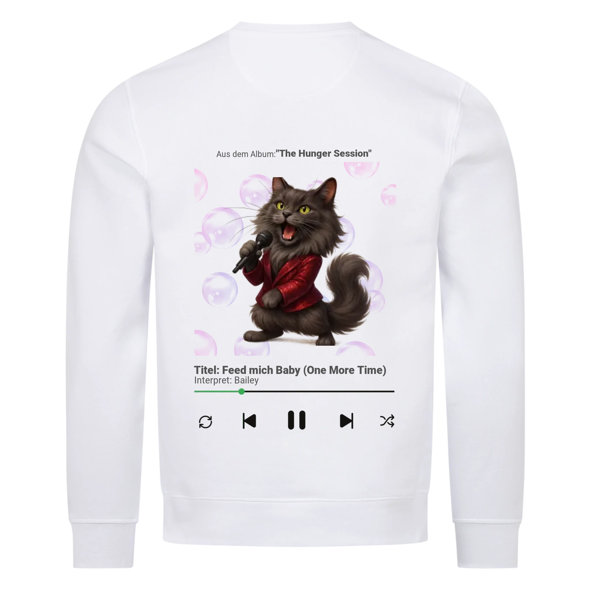 Miau Star - Katze live on Stage - Individuelles Premium Sweatshirt (Unisex)
