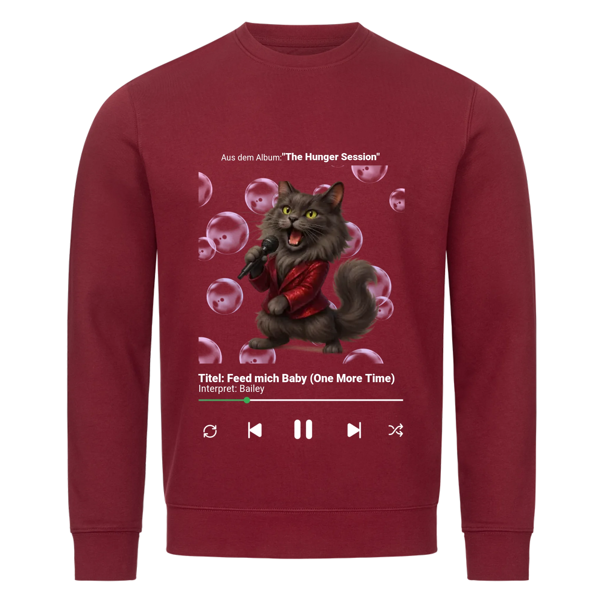 Miau Star - Katze live on Stage - Individuelles Premium Sweatshirt (Unisex)