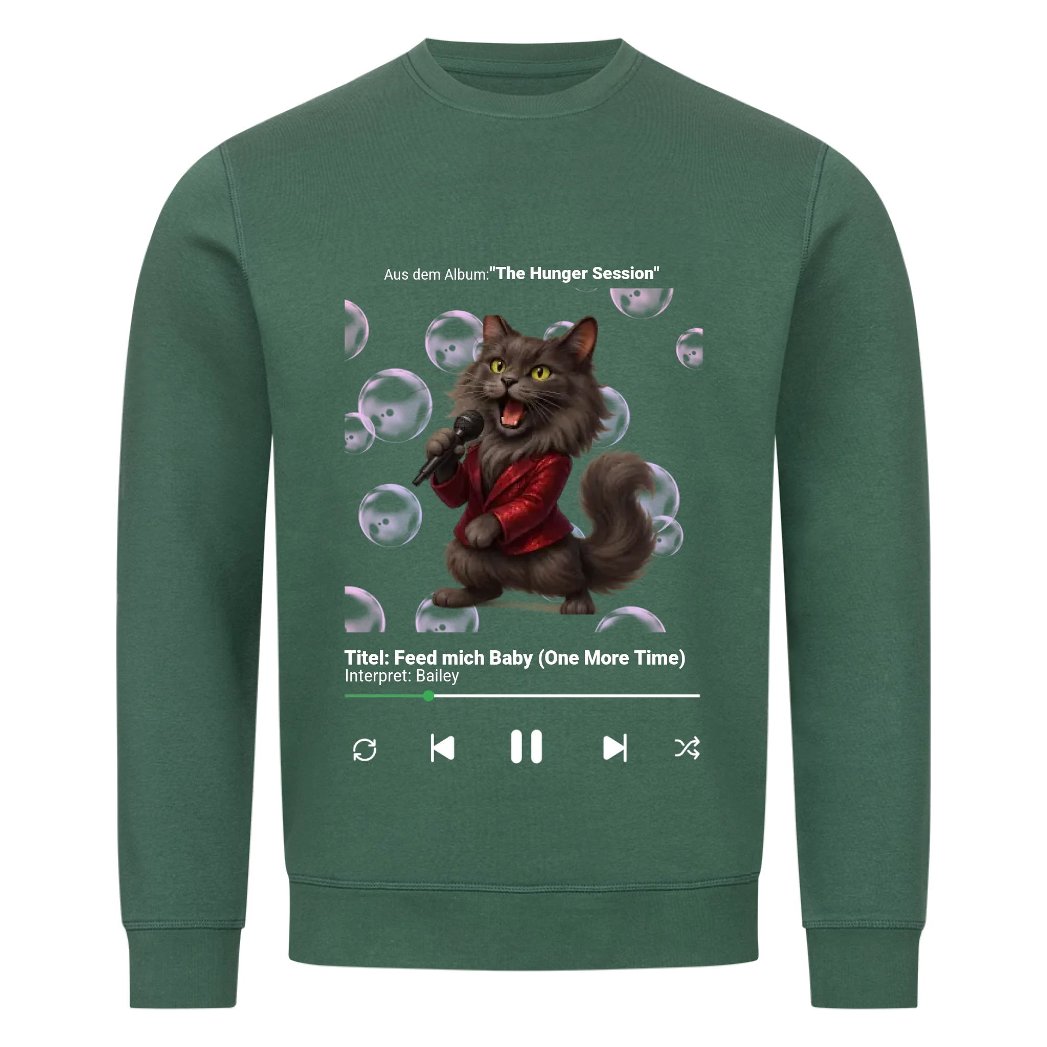 Miau Star - Katze live on Stage - Individuelles Premium Sweatshirt (Unisex)