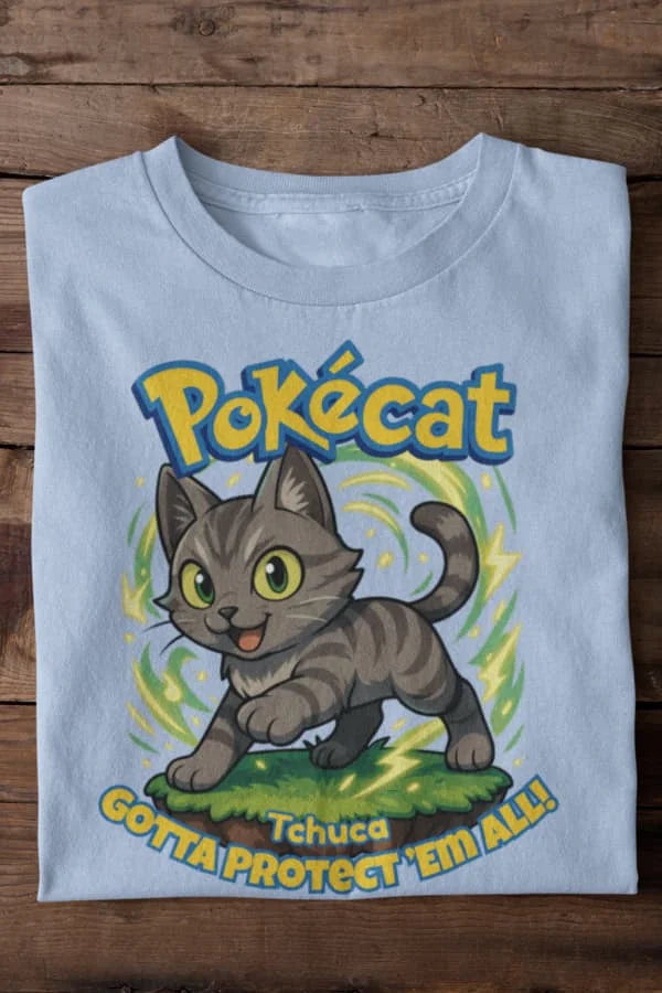 Pokécat - Energy Aura - Individuelles Premium T-Shirt