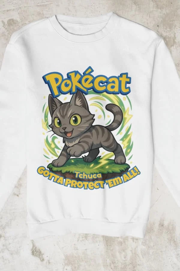Pokécat - Energy Aura - Katzen - Individuelles Premium Sweatshirt (Unisex)