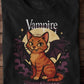 Süsse Vampir Katze T-Shirt  - Eigenes Bild + Name