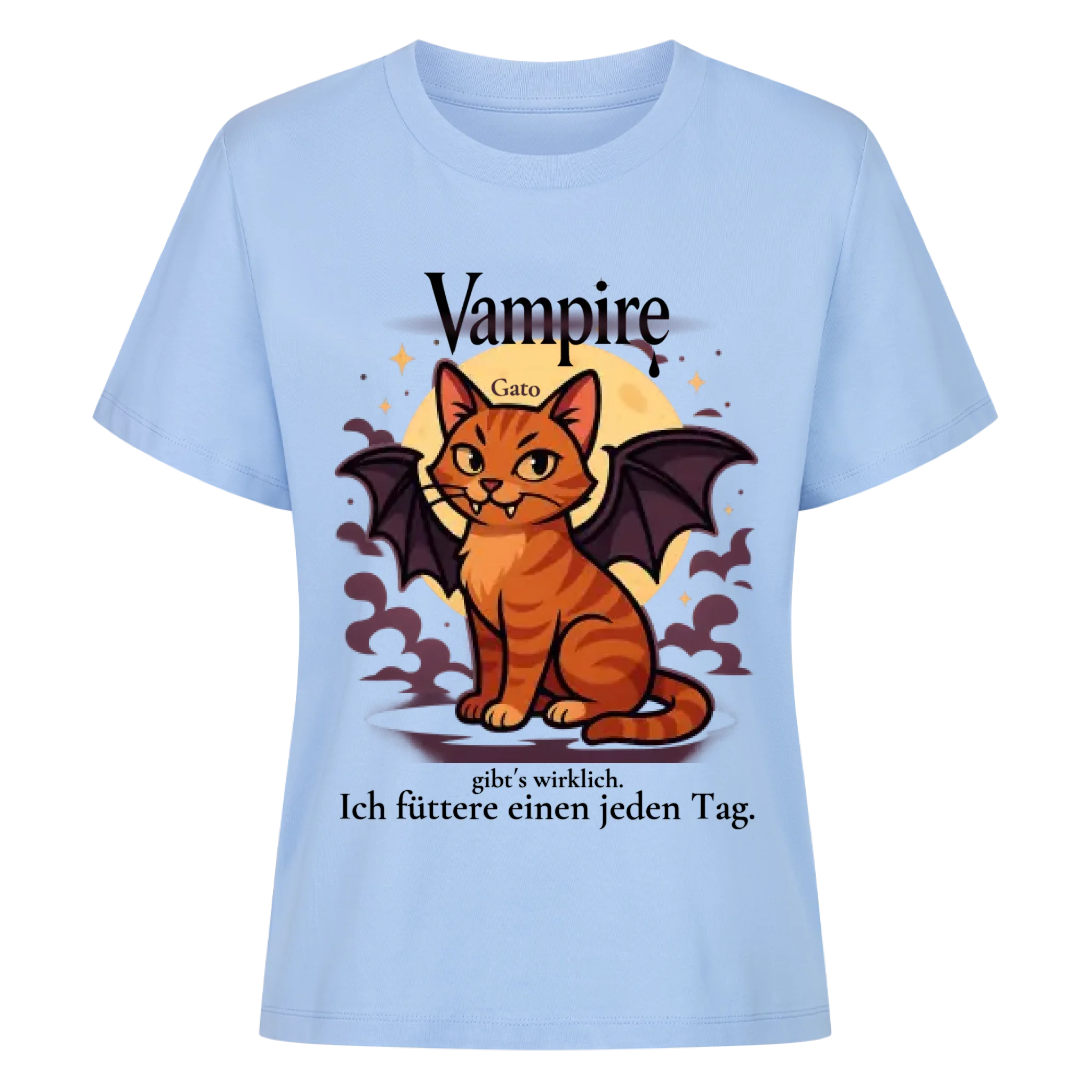 Süsse Vampir Katze - Individuelles Premium T-Shirt