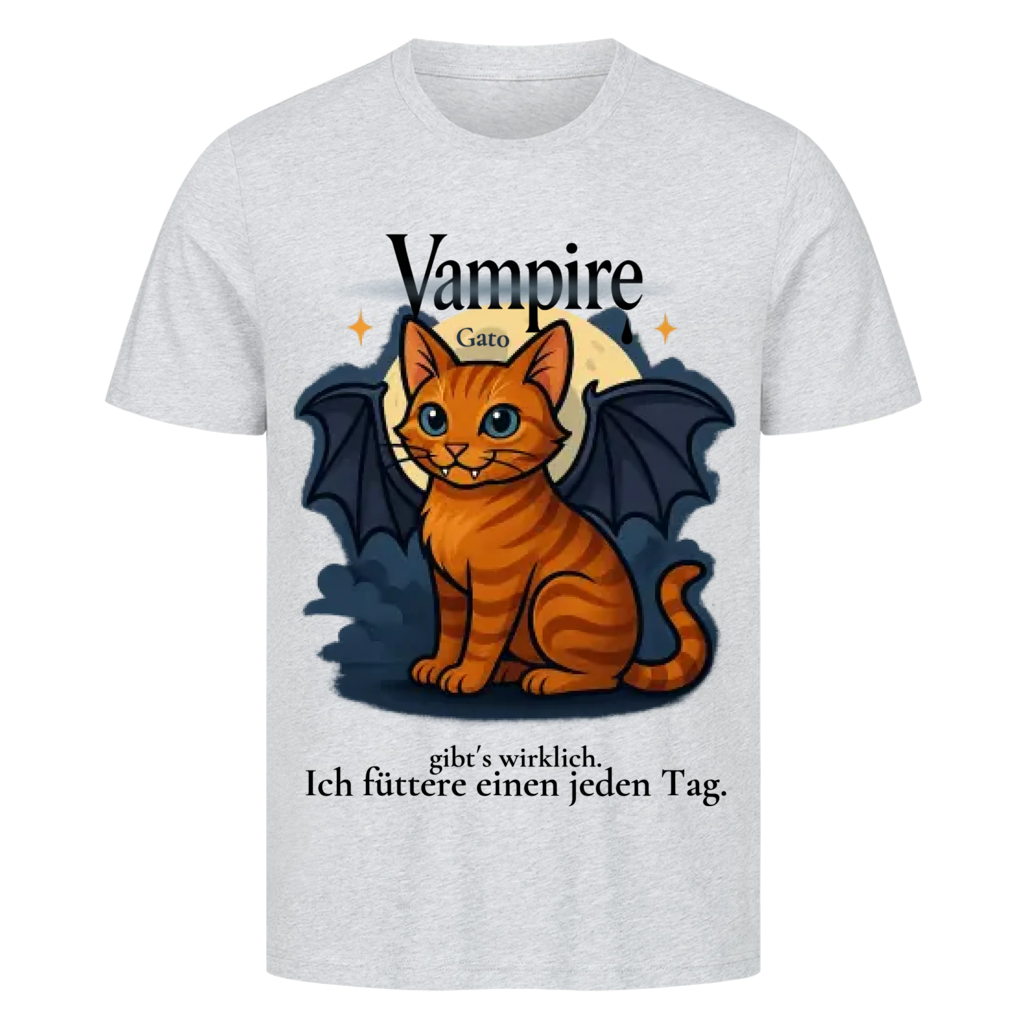 Süsse Vampir Katze - Individuelles Premium T-Shirt