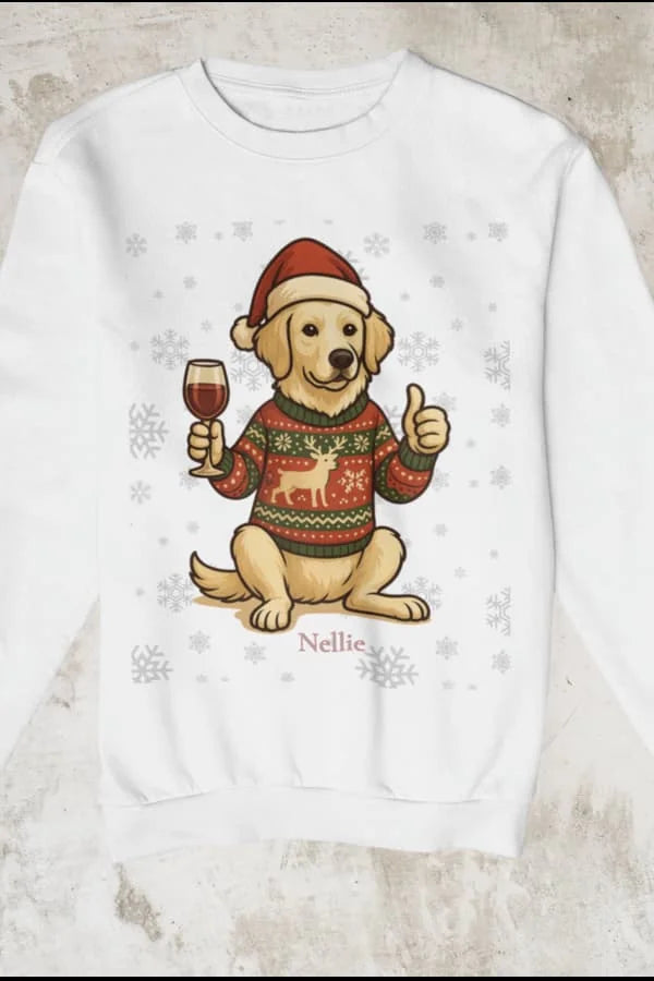 Weihnachtshund - Individuelles Premium Sweatshirt (Unisex)