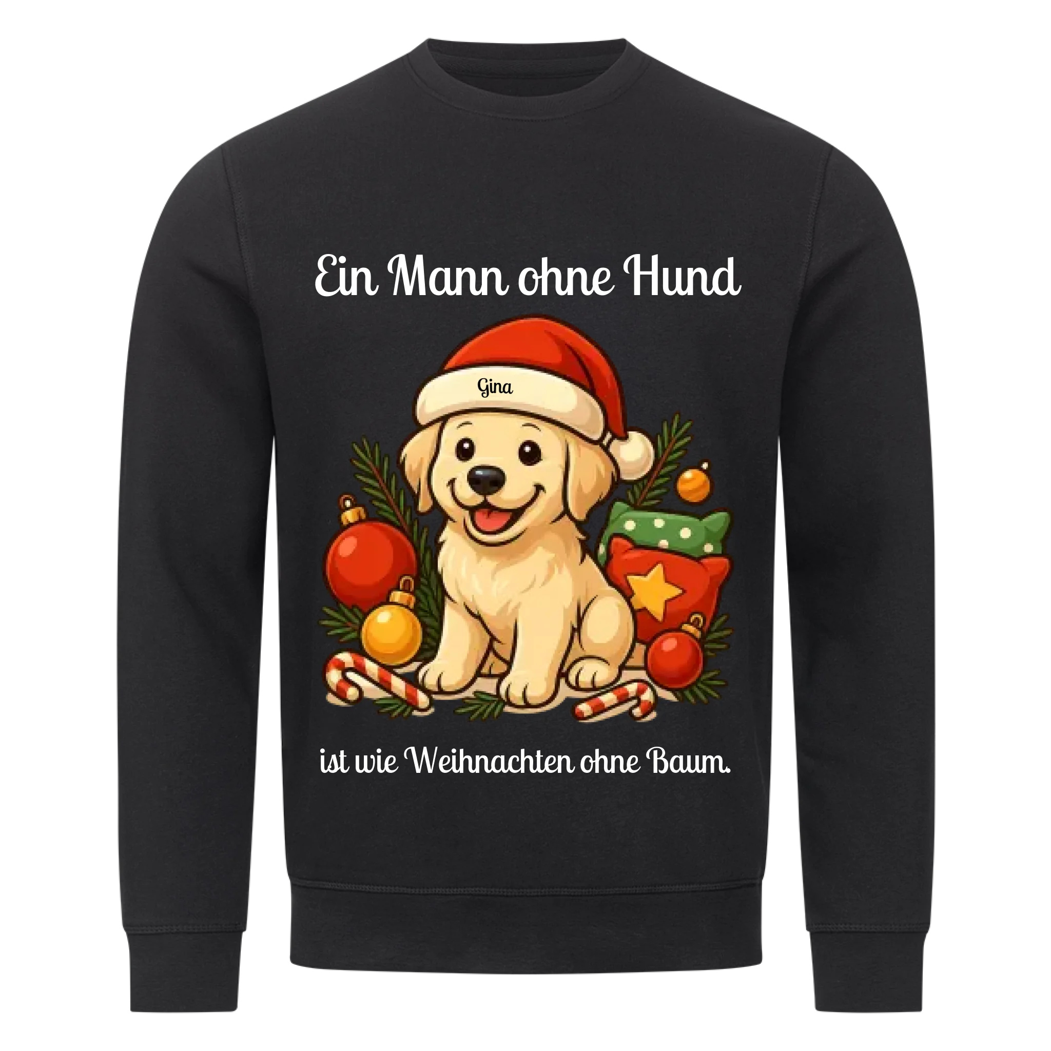 Eine Mann ohne Hund - Individuelles Premium Sweatshirt (Unisex)