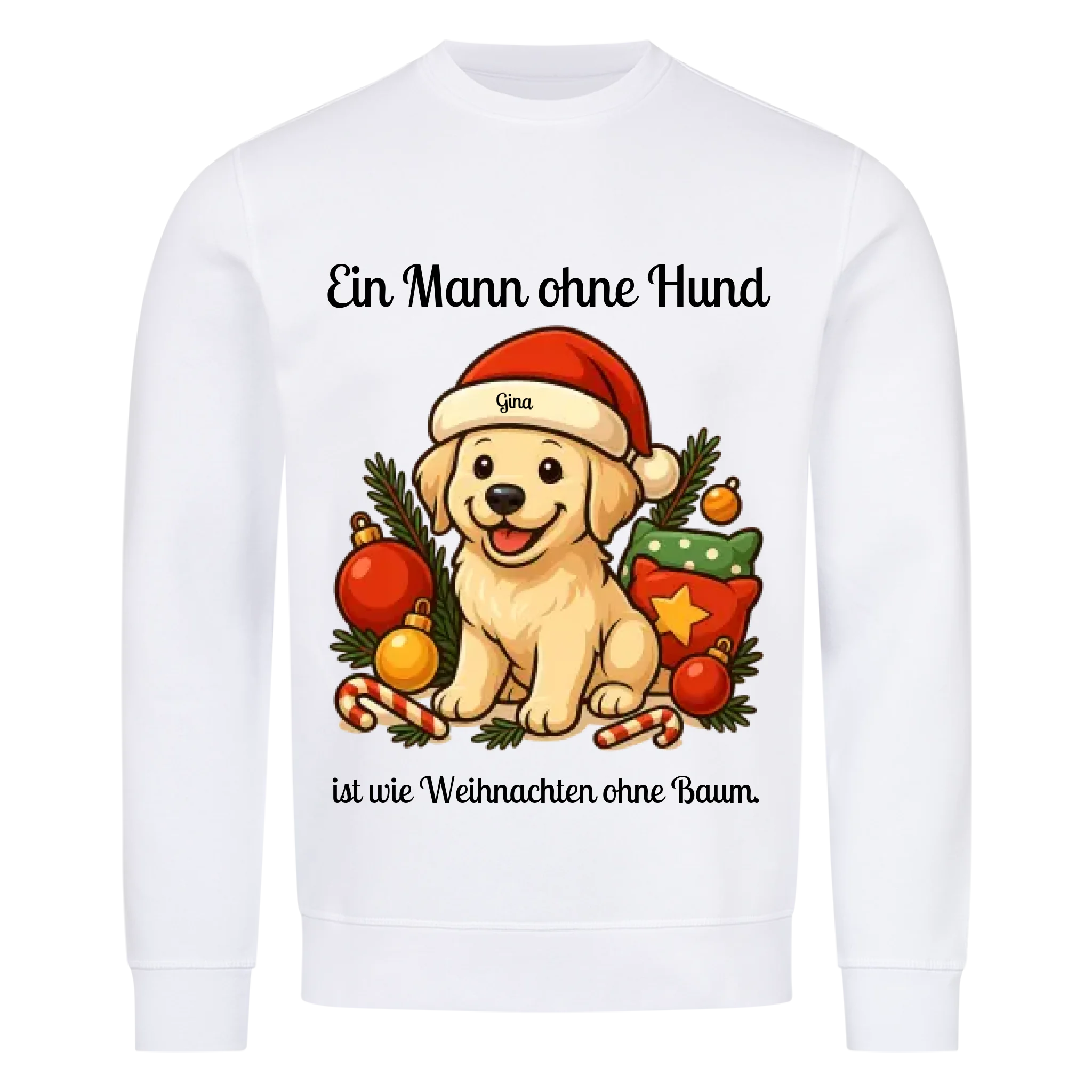 Eine Mann ohne Hund - Individuelles Premium Sweatshirt (Unisex)