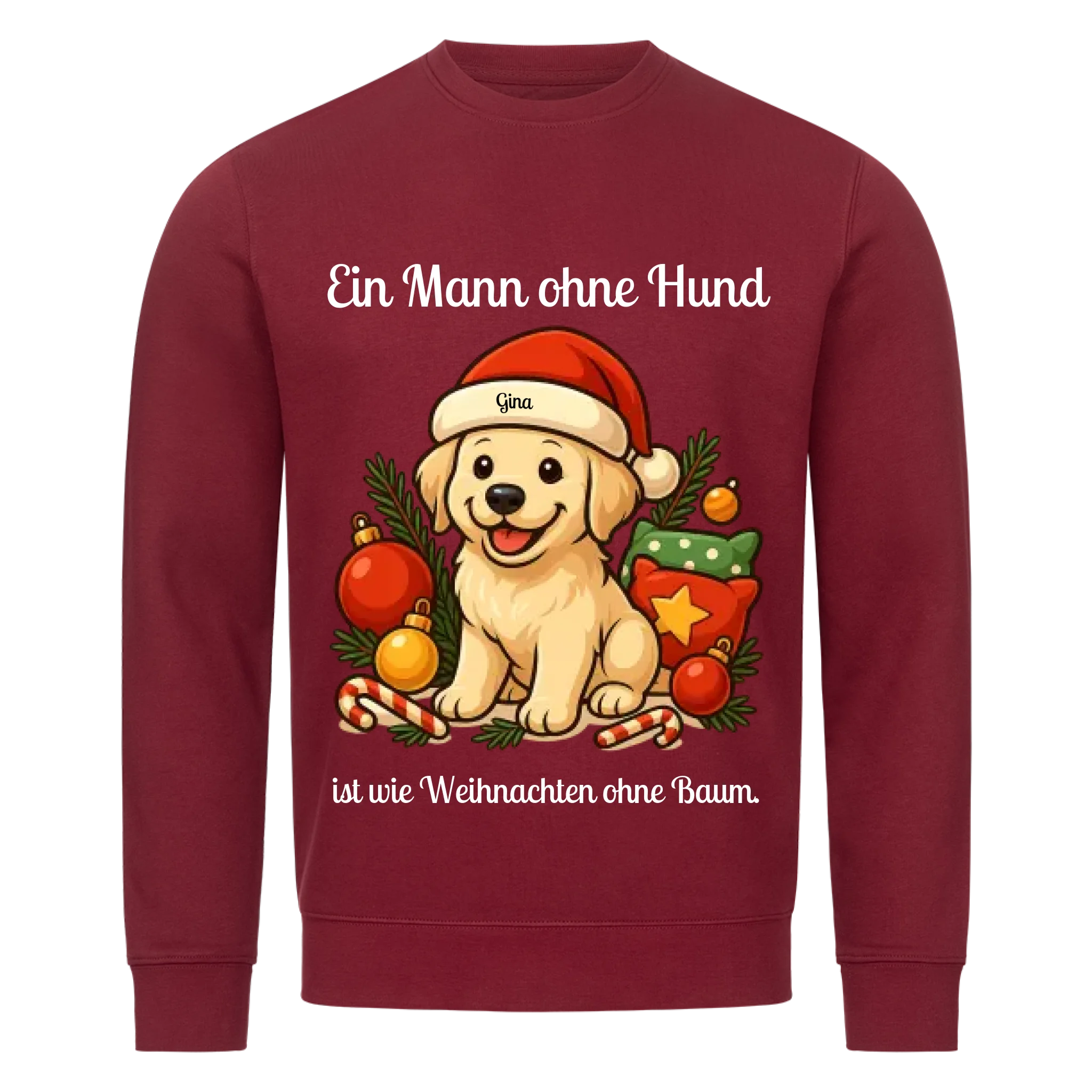 Eine Mann ohne Hund - Individuelles Premium Sweatshirt (Unisex)