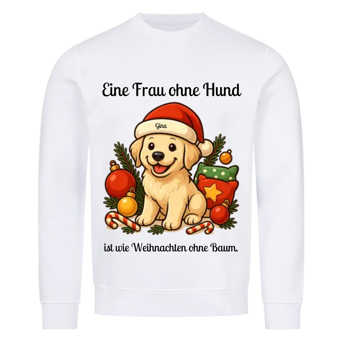 Eine Frau ohne Hund Premium Sweatshirt - Eigenes Bild