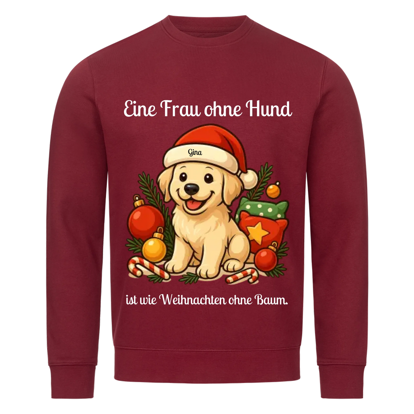 Eine Frau ohne Hund Premium Sweatshirt - Eigenes Bild