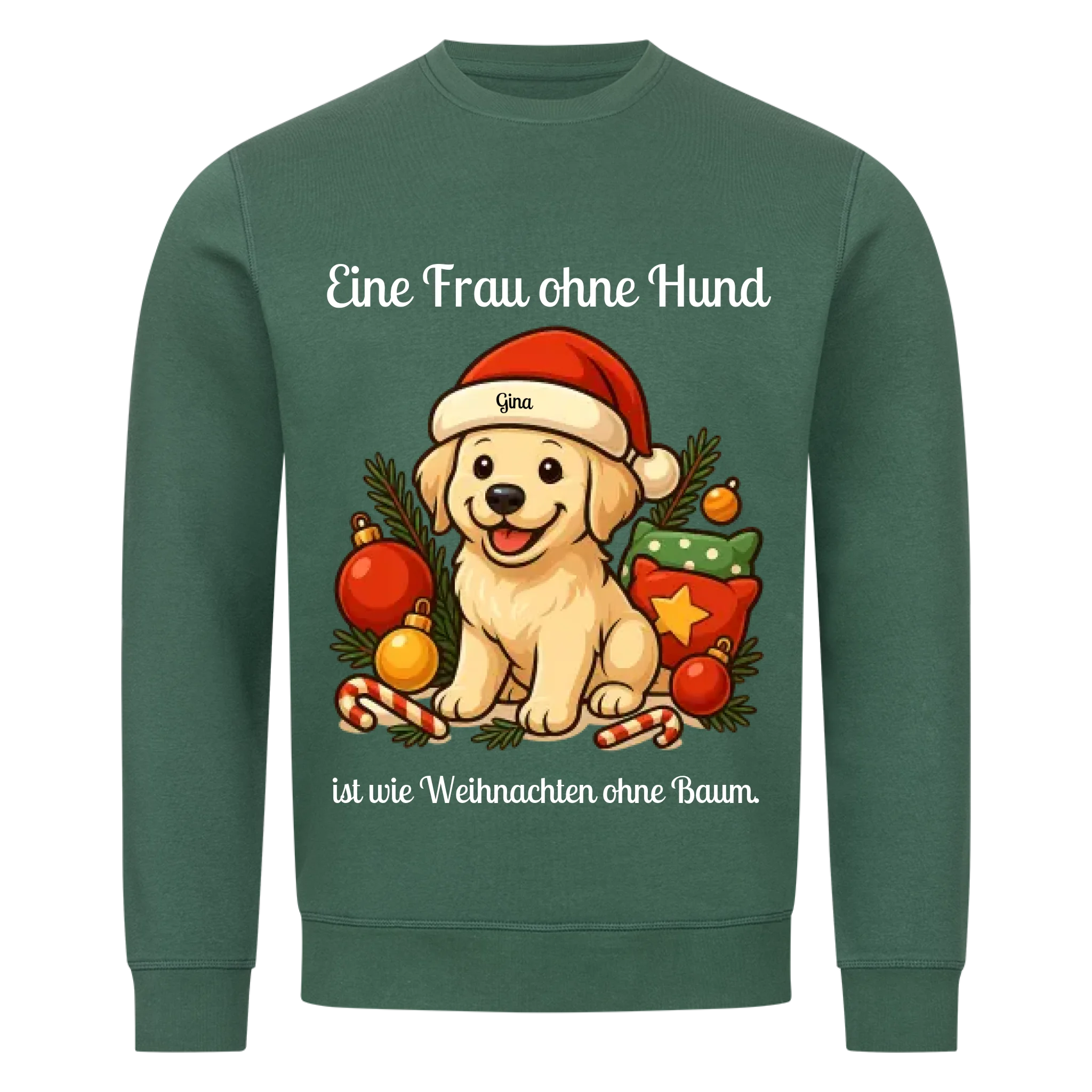 Eine Frau ohne Hund - Individuelles Premium Sweatshirt (Unisex)