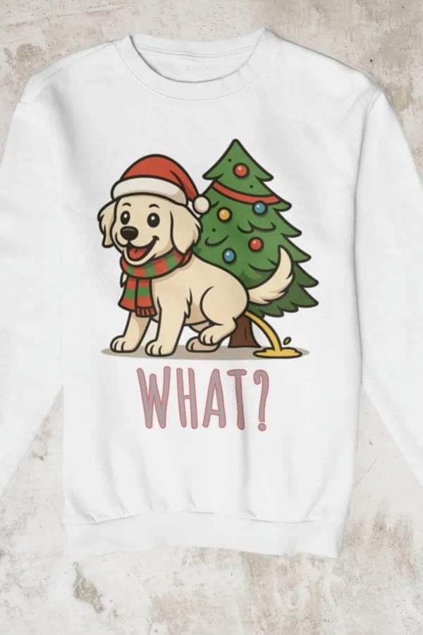 Hund & Weihnachtsbaum - Individuelles Premium Sweatshirt (Unisex)