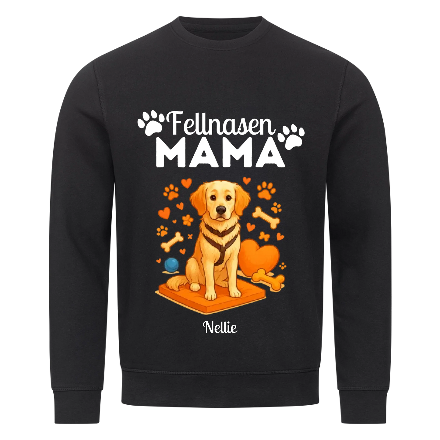 Fellnasen Mama Hund Premium Sweatshirt  - Eigenes Bild + Name