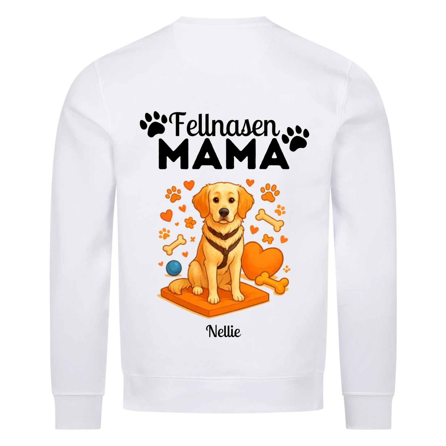 Fellnasen Mama Hund Premium Sweatshirt  - Eigenes Bild + Name
