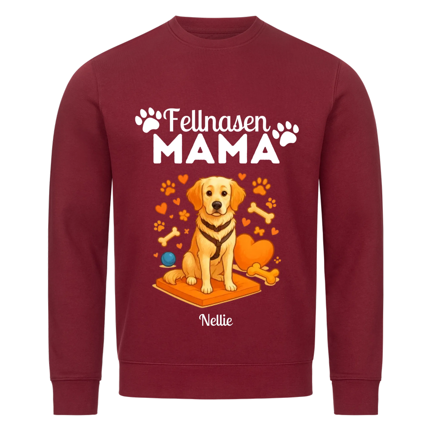 Fellnasen Mama Hund Premium Sweatshirt  - Eigenes Bild + Name